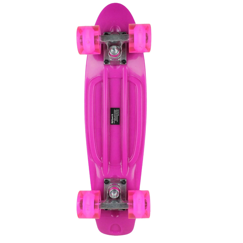 Glow Pink Plastic Cruiser Skateboard I199