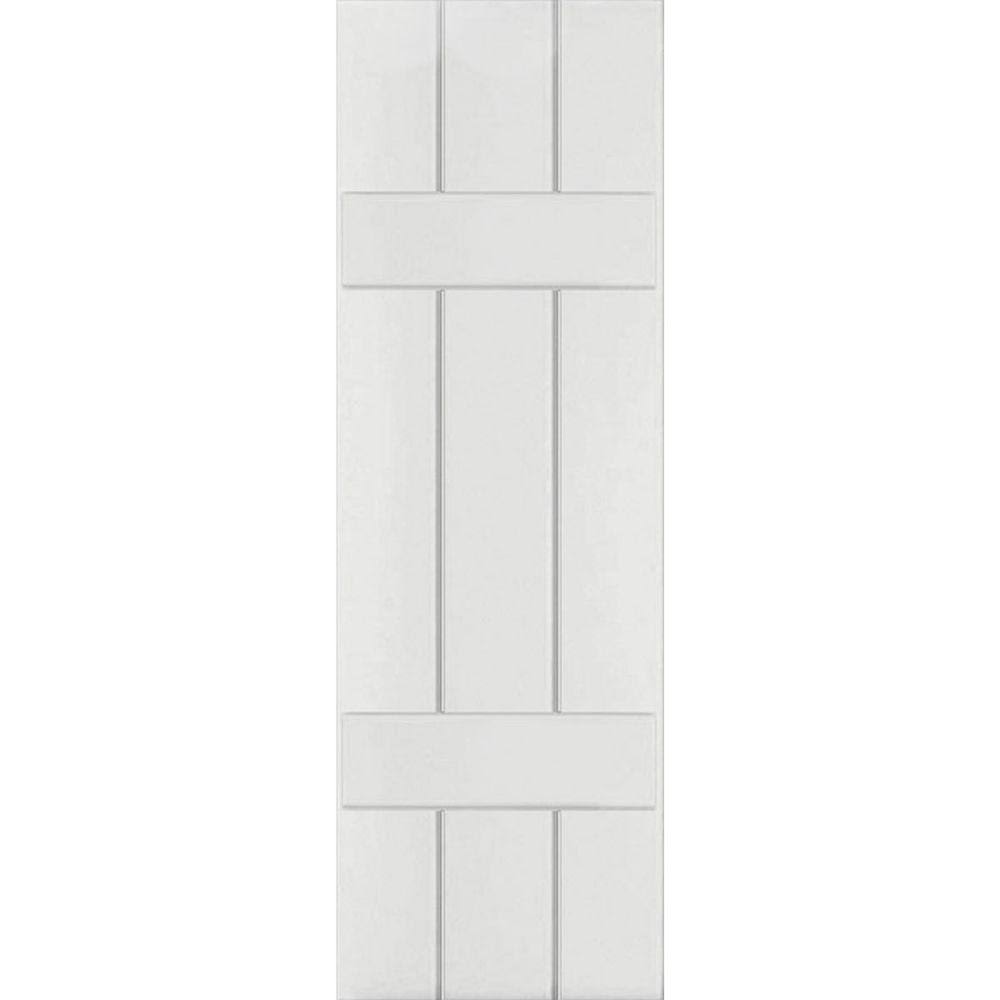 12 in. x 29 in. Primed Western Red Cedar Board and Batten Shutters Pair C187002
