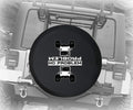 White Ink 32 in Spare Tire Cover F463