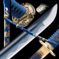 Blue Hand Forged Clay Tempered High Carbon Steel Katana B9655
