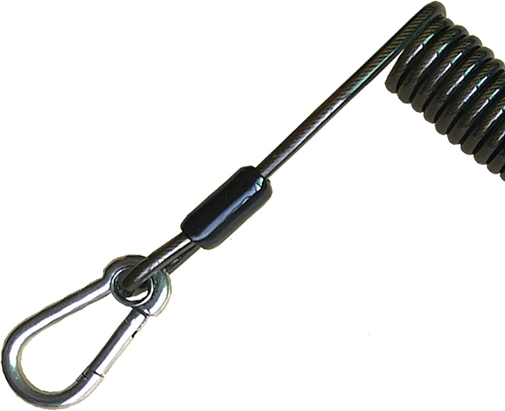 Retractable Coiled Tool Lanyard with Carabiner -2Pcs H33835