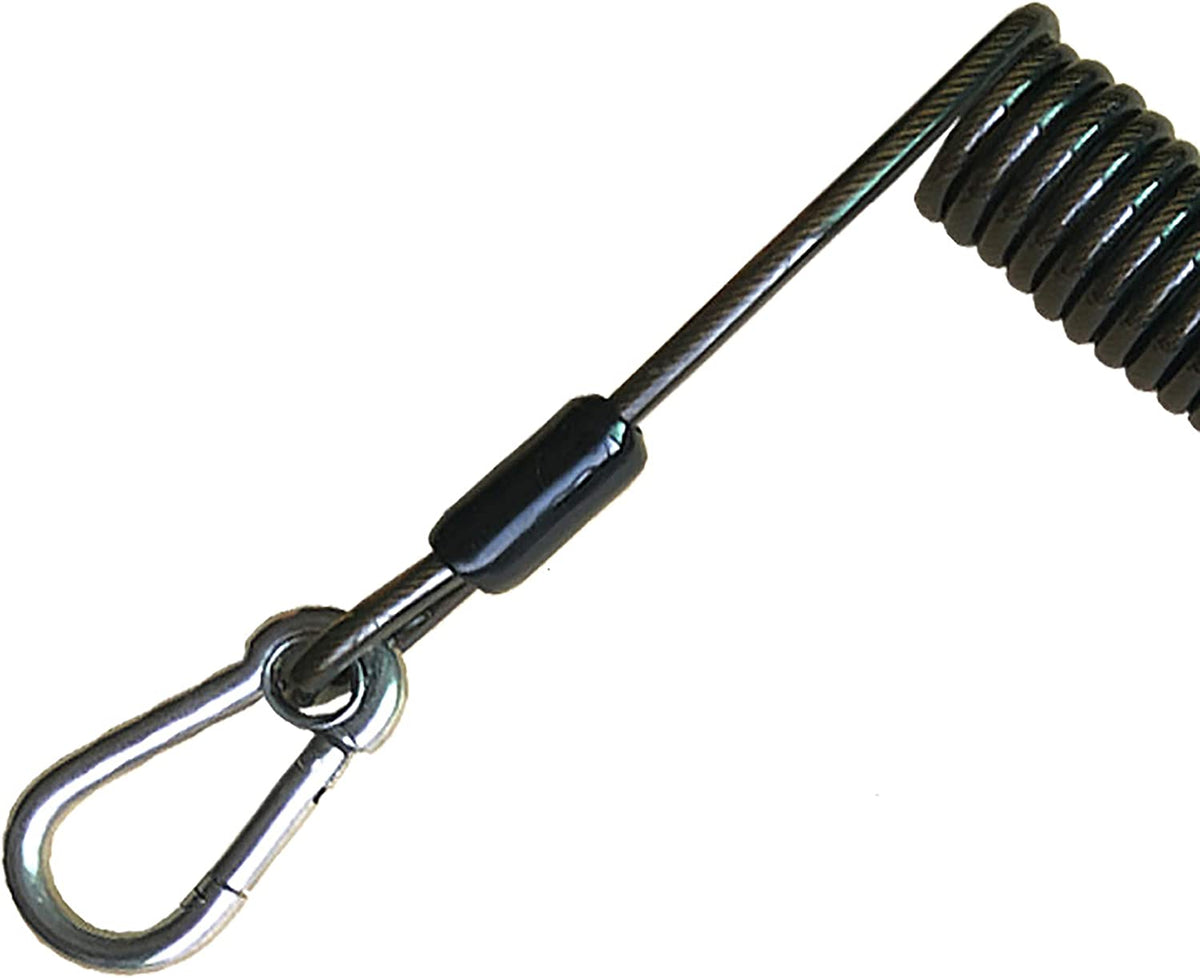 Retractable Coiled Tool Lanyard with Carabiner -2Pcs H33835