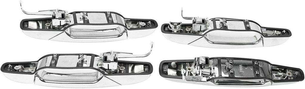 Chrome Door Handles Kit, Front Rear Left Right, Pack of 2 Z2043