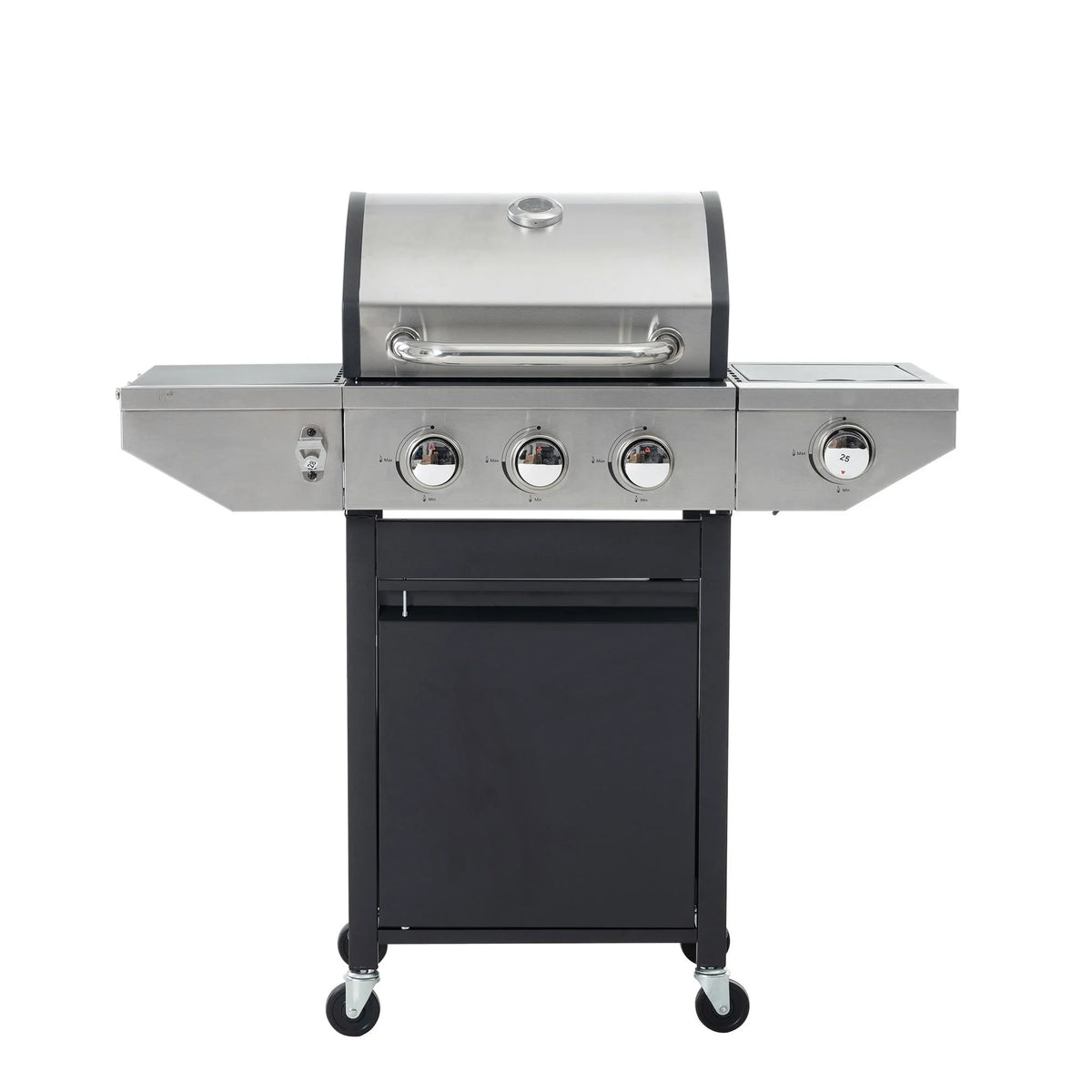 3 Burner Stainless Steel Propane Gas Grill with Side Burner R624