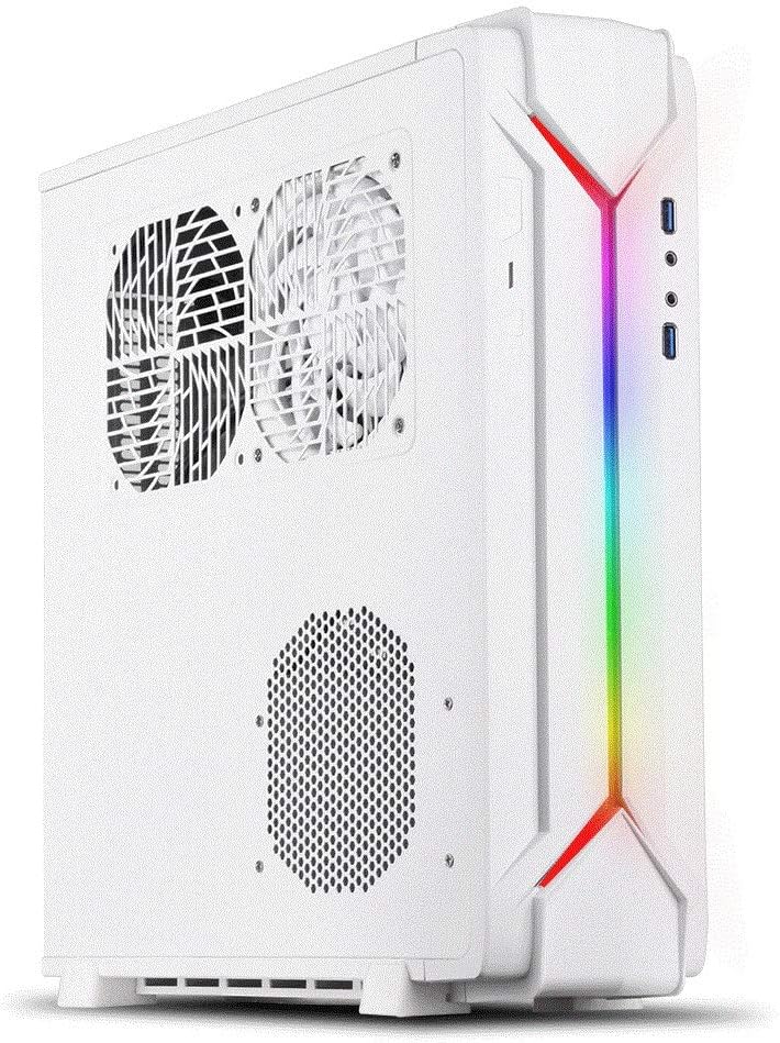 Slim Computer Case for Mini-ITX Motherboards with Addressable RGB Lighting O965441