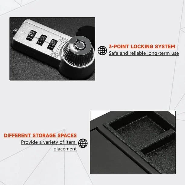 Center Console Gun Safe Storage Box Vault V42160
