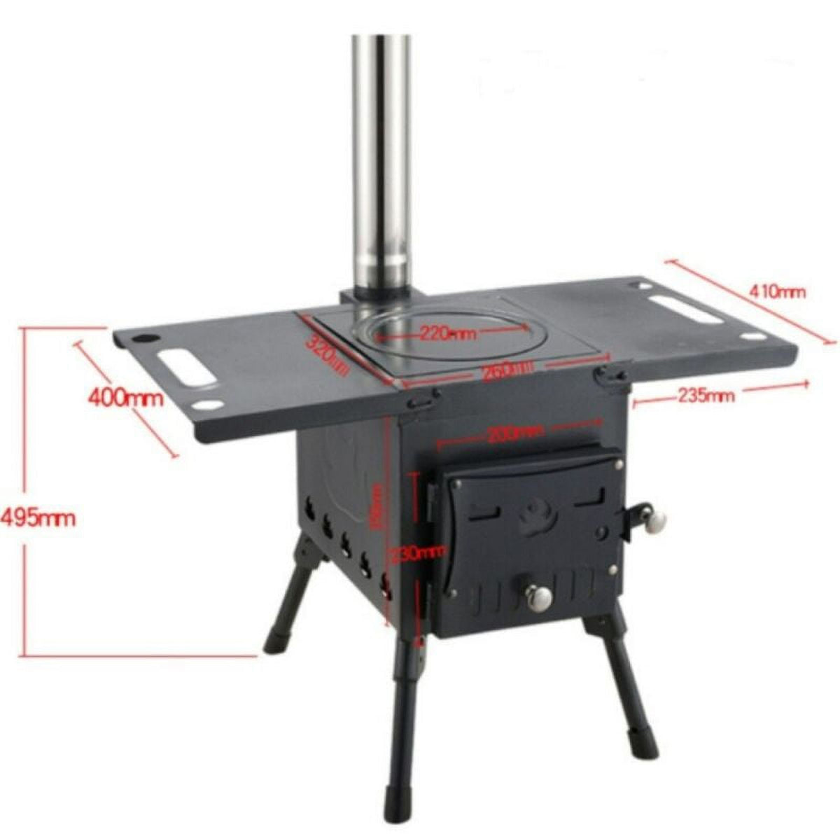 Portable Wood Burning Stove for Tent Cooking Z756713