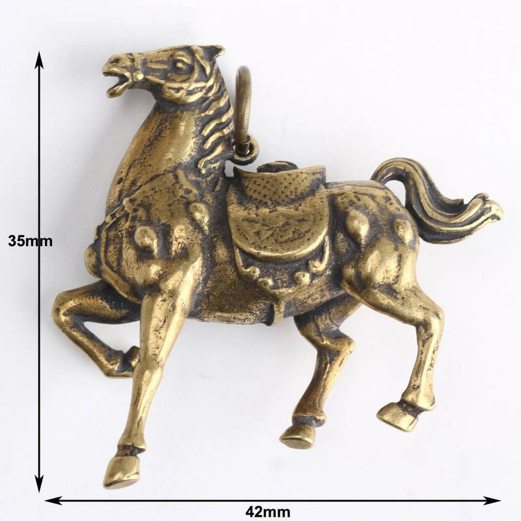Solid Copper Race Horse Miniature Figurines Desk Decor Ornament Handmade Crafts X248411