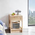 Rattan Nightstand with Drawer and Shelf C2527