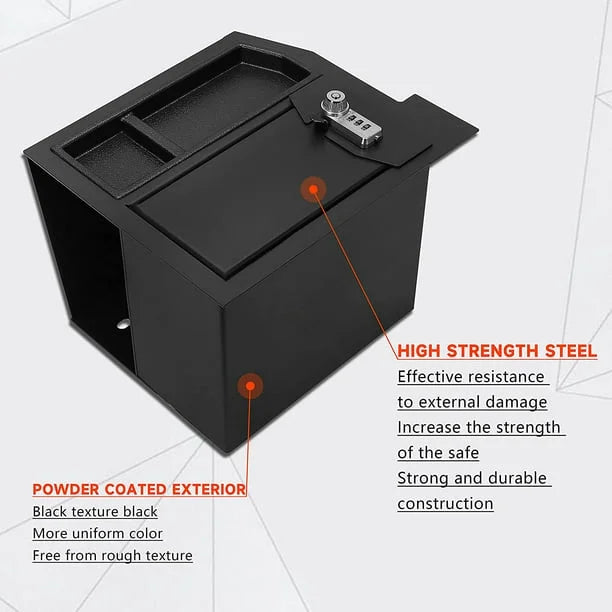 Center Console Gun Safe Storage Box Vault V42160