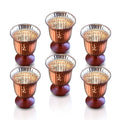 Rustic Red Copper Mercury Glass Urn Candle Holder, Set of 6 Z2783