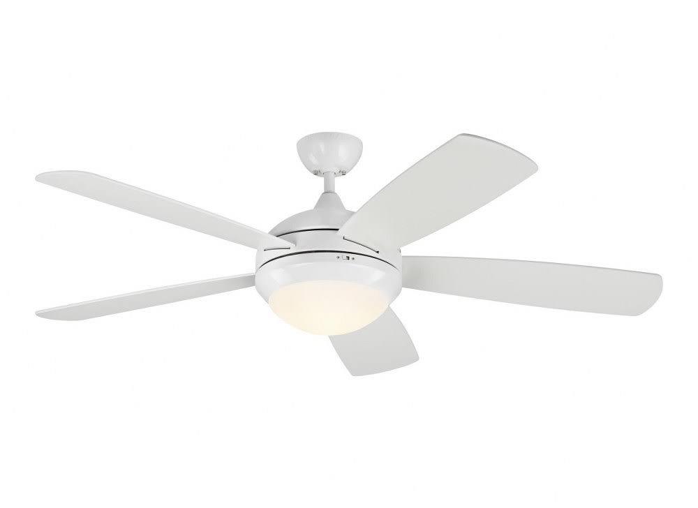 52 inch 5 Blade Ceiling Fan with Light Kit White Finish J7282