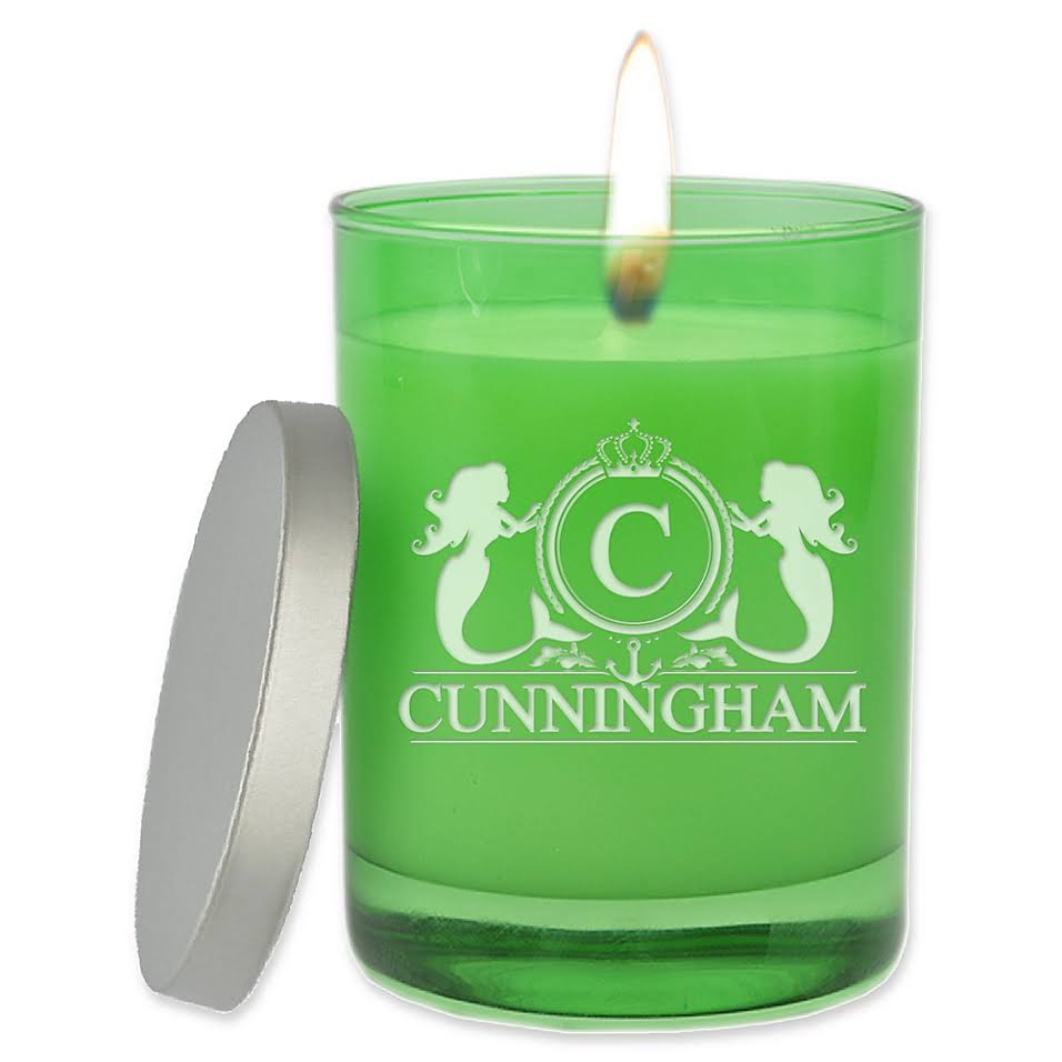 Emerald Green Soy Wax Glass Jar Candle X95506