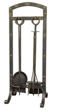 5 Piece Aged Bronze Fireset with Ring Handles W706606