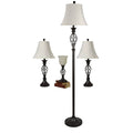 4-Piece Lamp Set with White Shades D800185