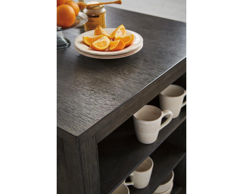 Counter Height Dining Table and Bar Stools Set of 3 Gray K2988