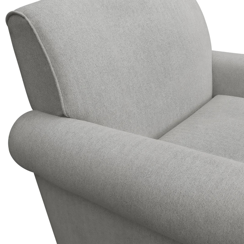 Gray Upholstered Rolled Arm Accent Armchair H42992