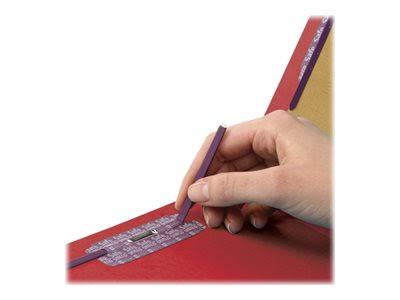 Bright Red Letter Size Classification Folders with Fasteners, 10/Box X8707