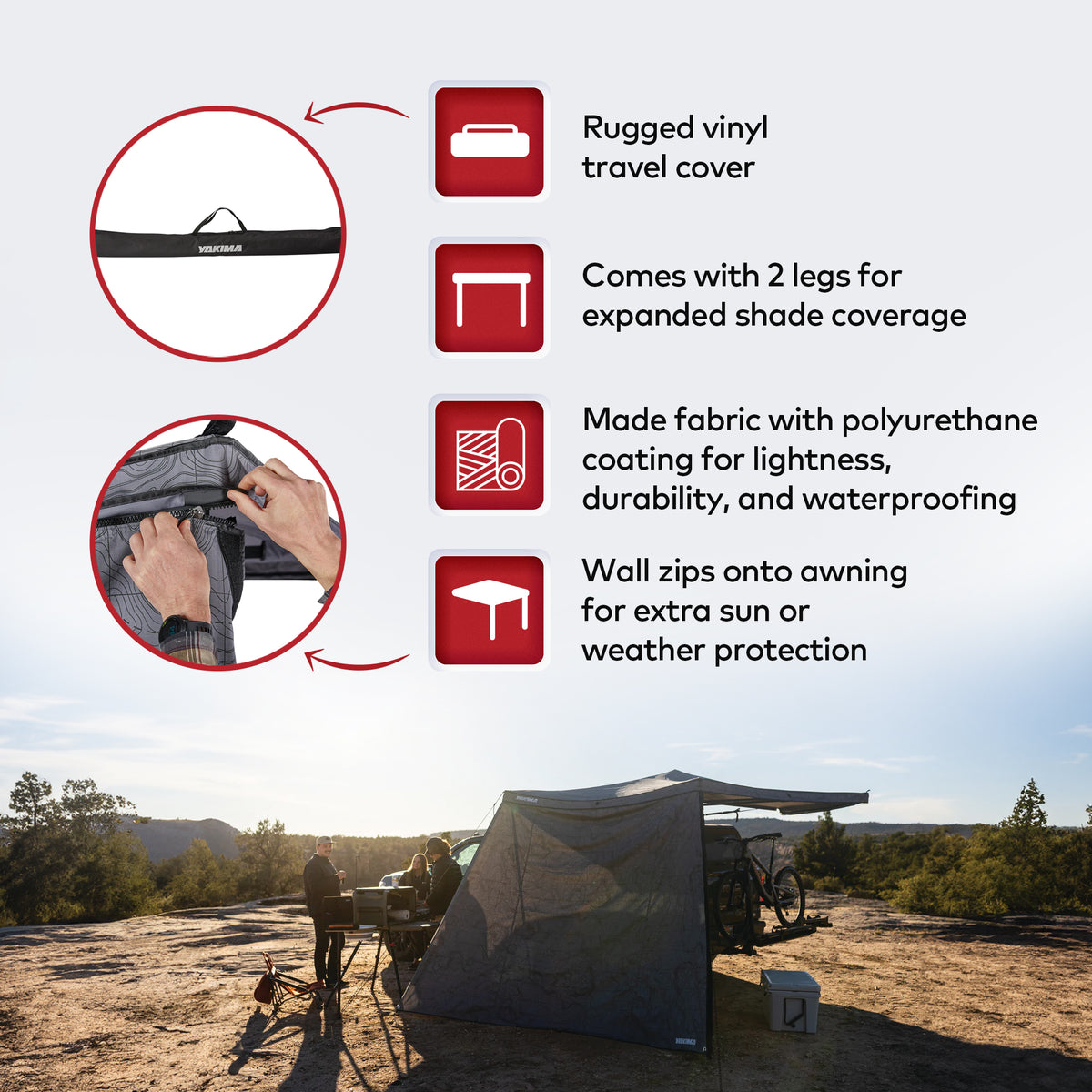 Gray Awning with Carrying Bag U6082