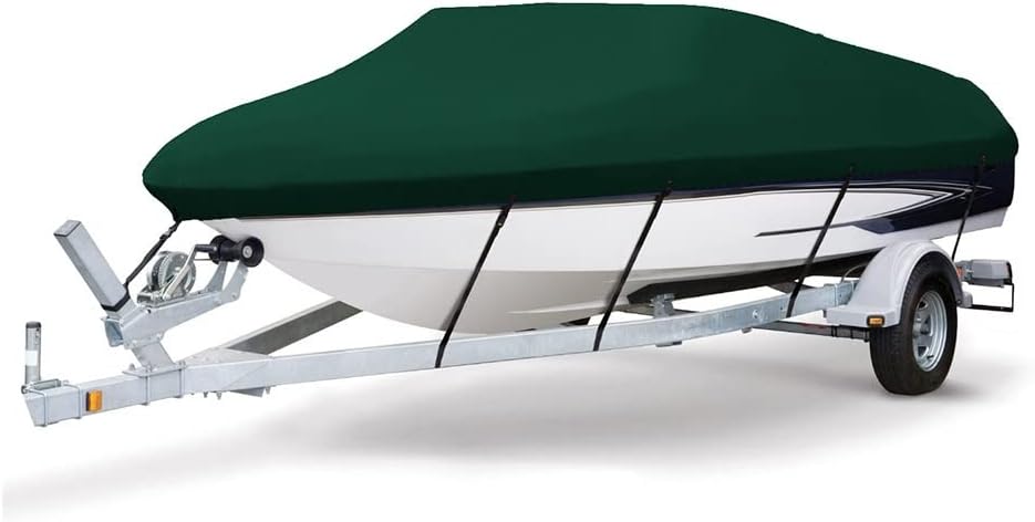 Blue Full Size Trailerable Boat Cover for V-Hull Tri-Hull Fishing Ski Bass Boats G905595
