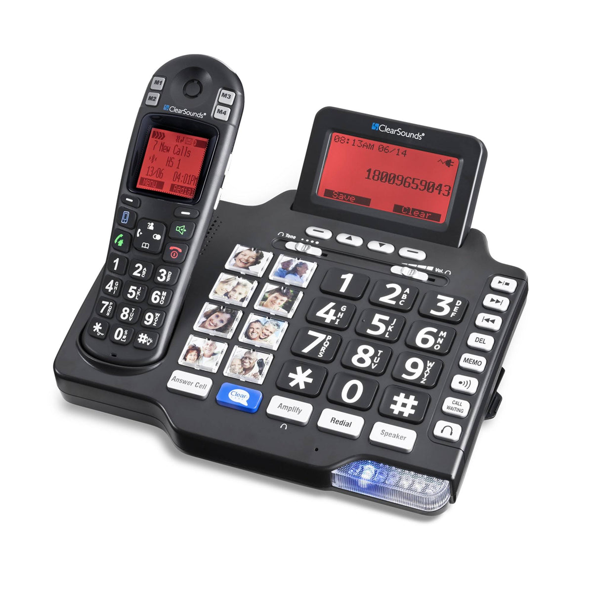 Black Expandable Cordless Phone F828