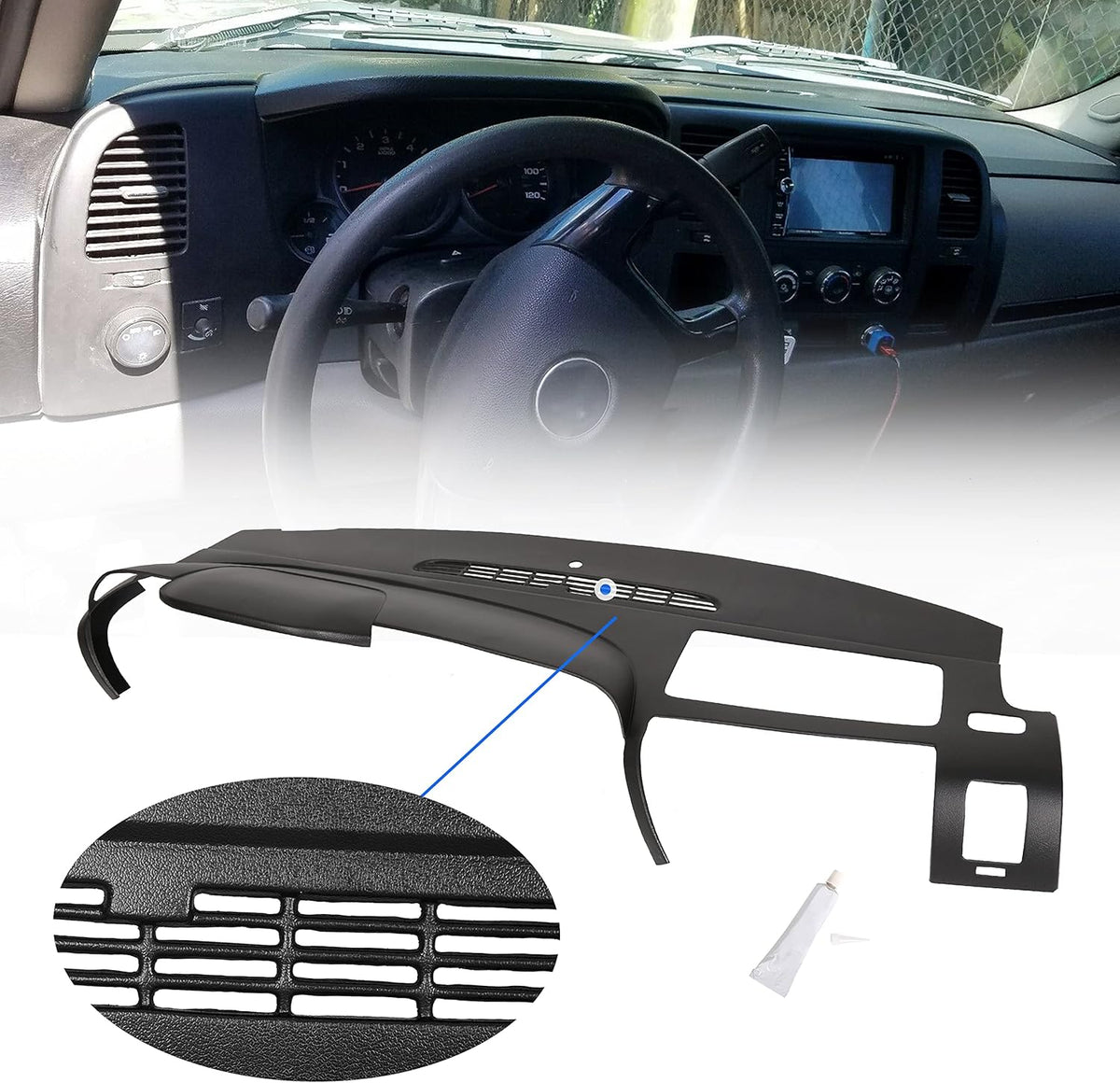 Black Molded Dash Board Cover Cap V524598
