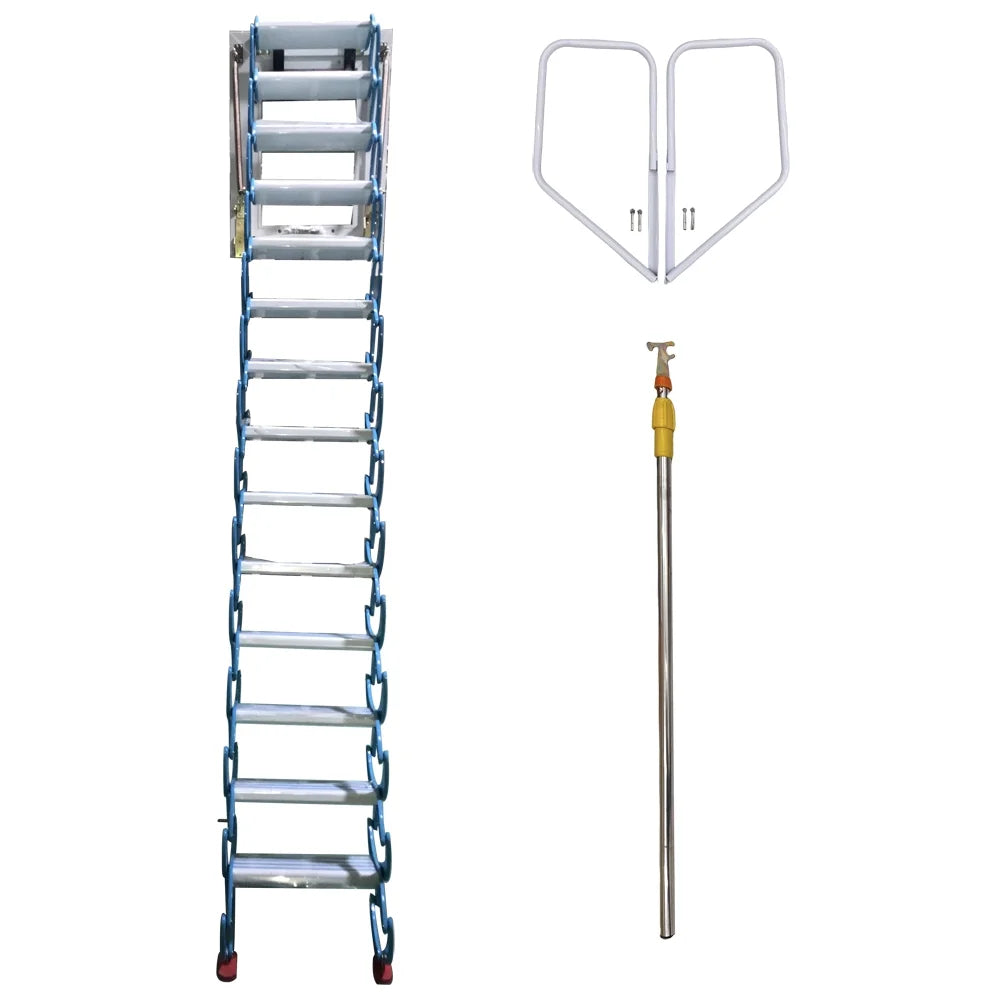 Blue Retractable Folding Attic Ladder B20206