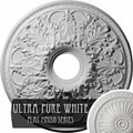 23 7/8x22OD x 4x22ID x 2 1/8x22P Ceiling Medallion, Hand-Painted Ultra Pure White M38147