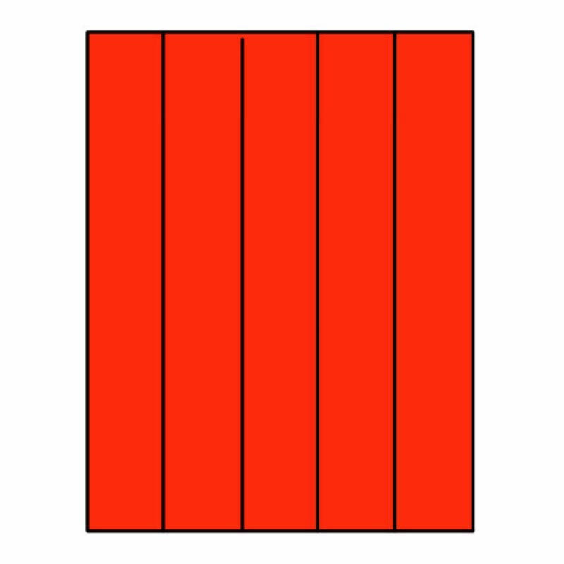 Fluorescent Red Laser Label Sheet, Box of 100 V70470