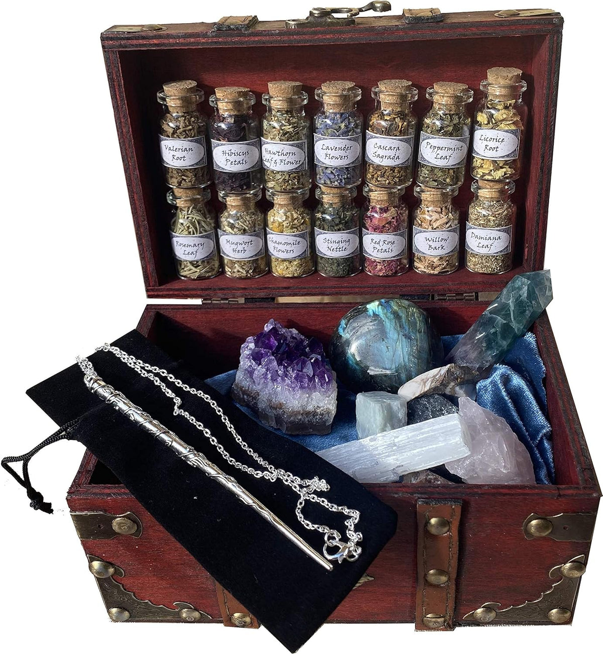 Witchcraft Kit Altar Supplies Crystal Herb Set U77816