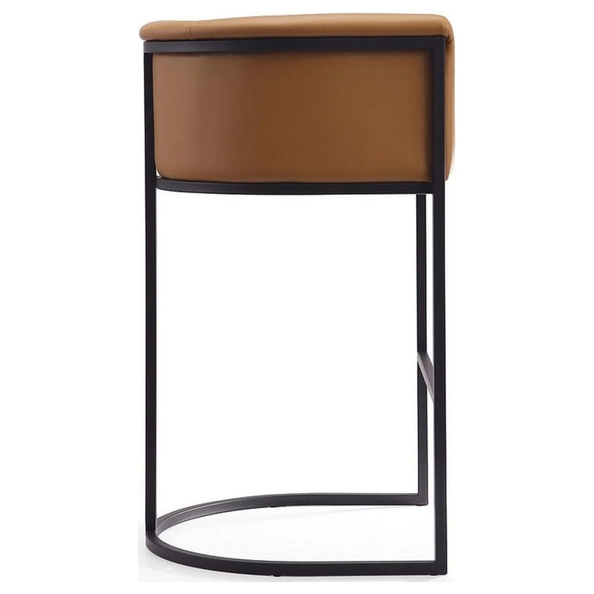 Camel and Black Metal Barstool Set of 2 H493649