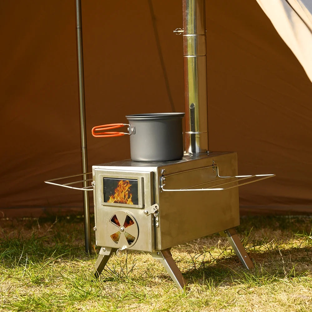 Portable Wood Burning Tent Stove 304 Stainless Steel F777