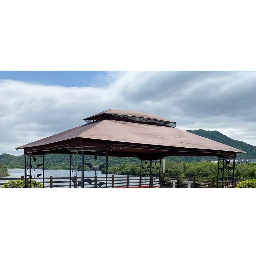 Brown Patio Gazebo Replacement Canopy Top O9678