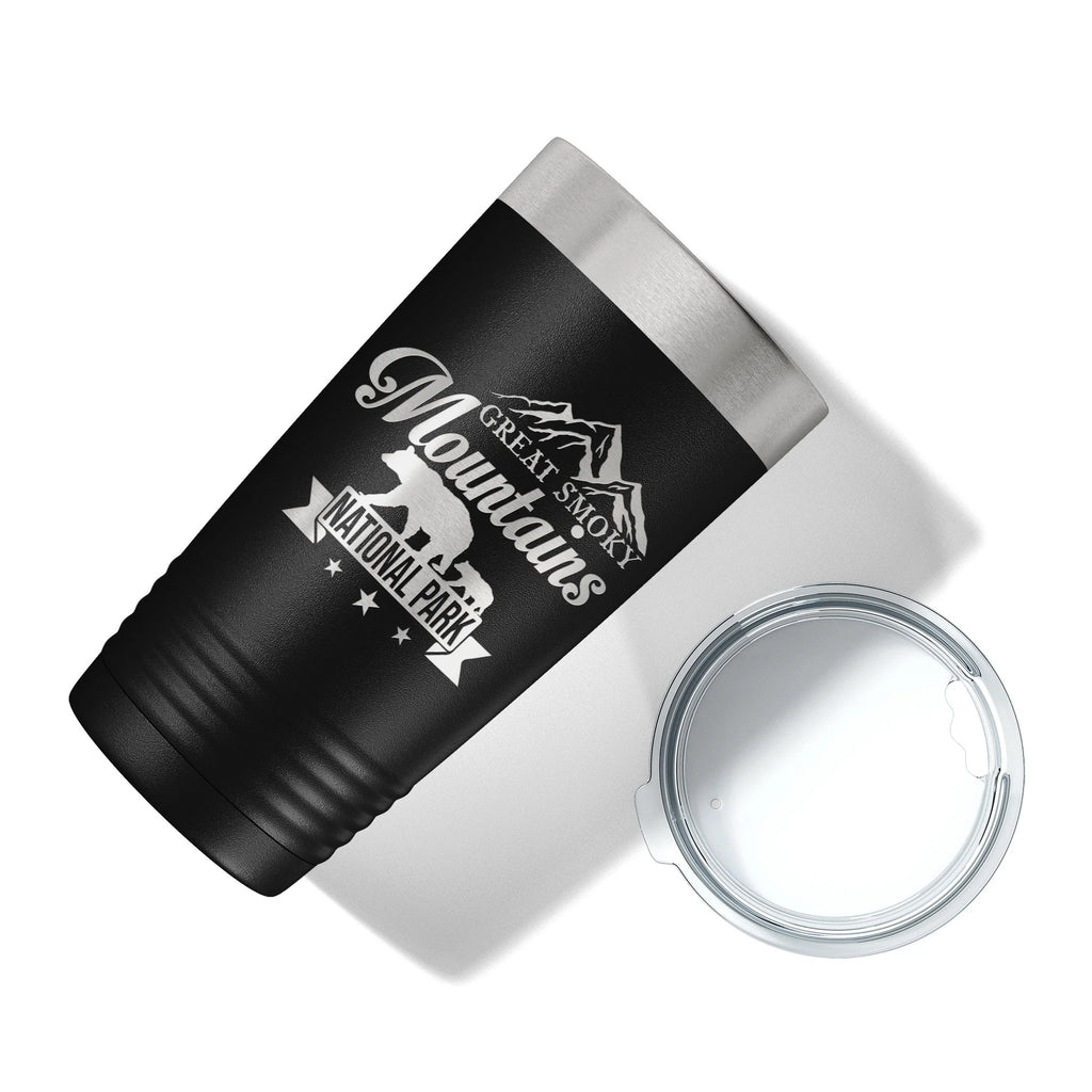 Black Insulated Laser Engraved Travel Mug 20 oz D73143