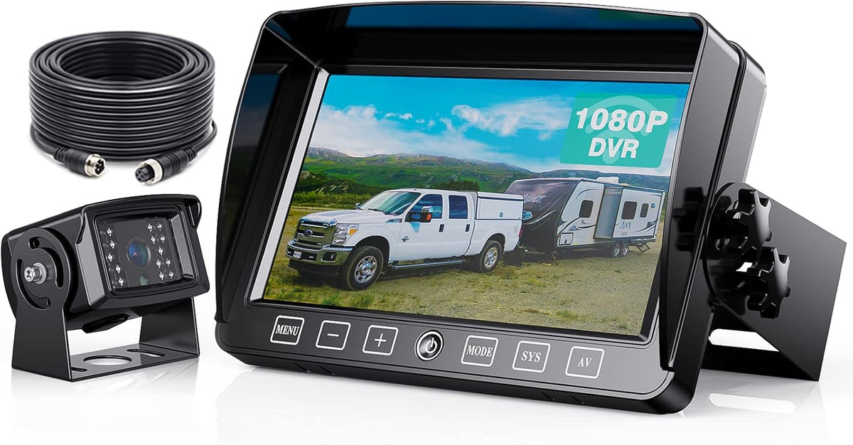 FHD 1080P Wired Backup Camera System 7 Inch Monitor IP69 Waterproof IR Night Vision Reversing Camera P345272