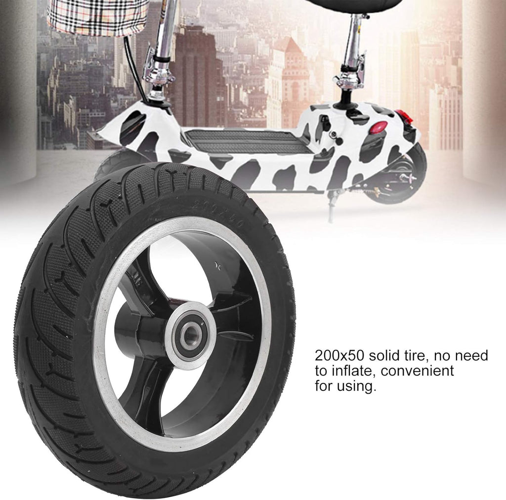 8in Front Solid Non-Pneumatic Tire with Hub, Pack of 2 T2769