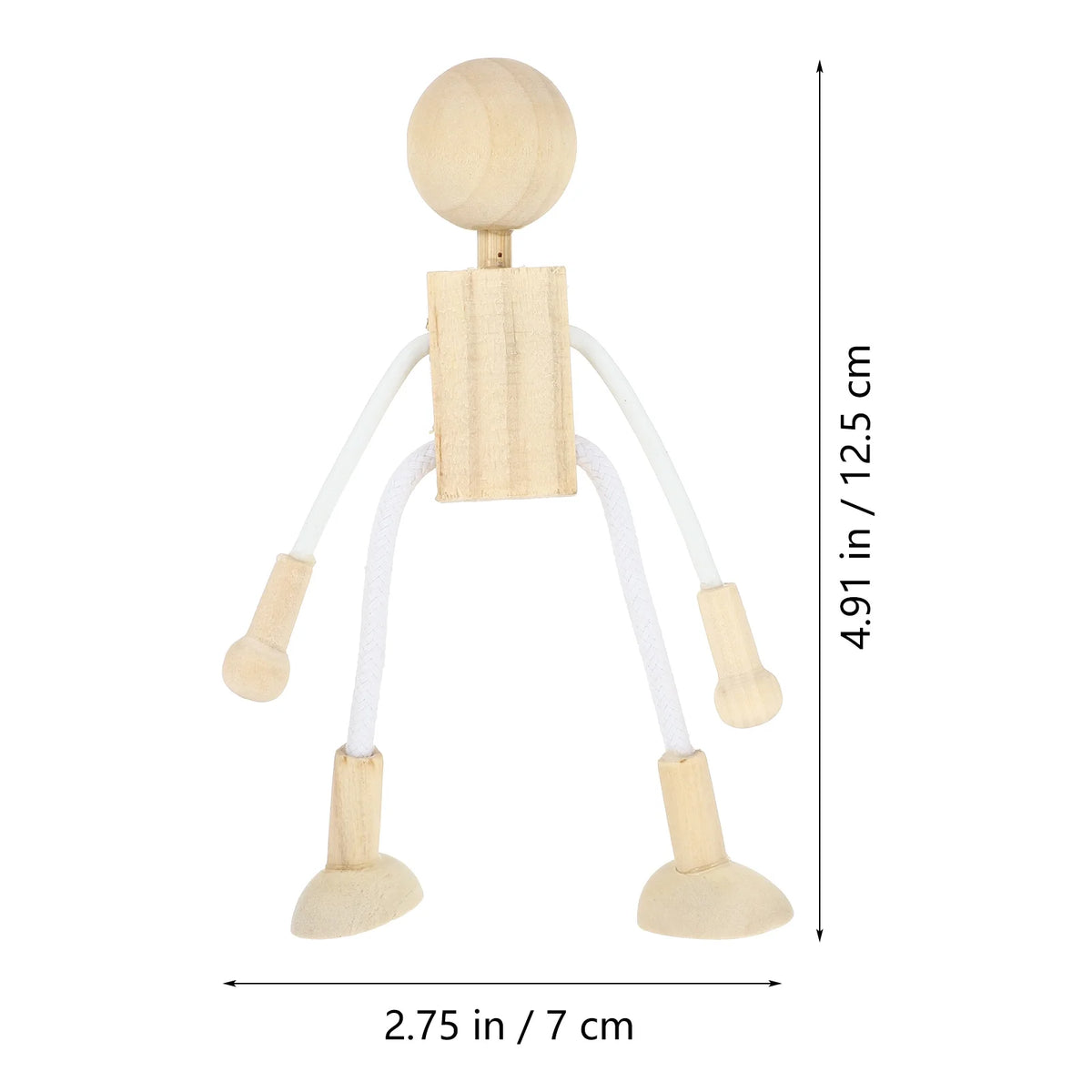 5pcs Unfinished Wooden Dolls for Arts and Crafts D4531