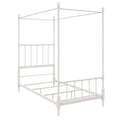 White Metal Canopy Bed Twin N8633