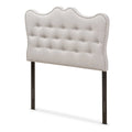 Greyish Beige Fabric Twin Headboard F621