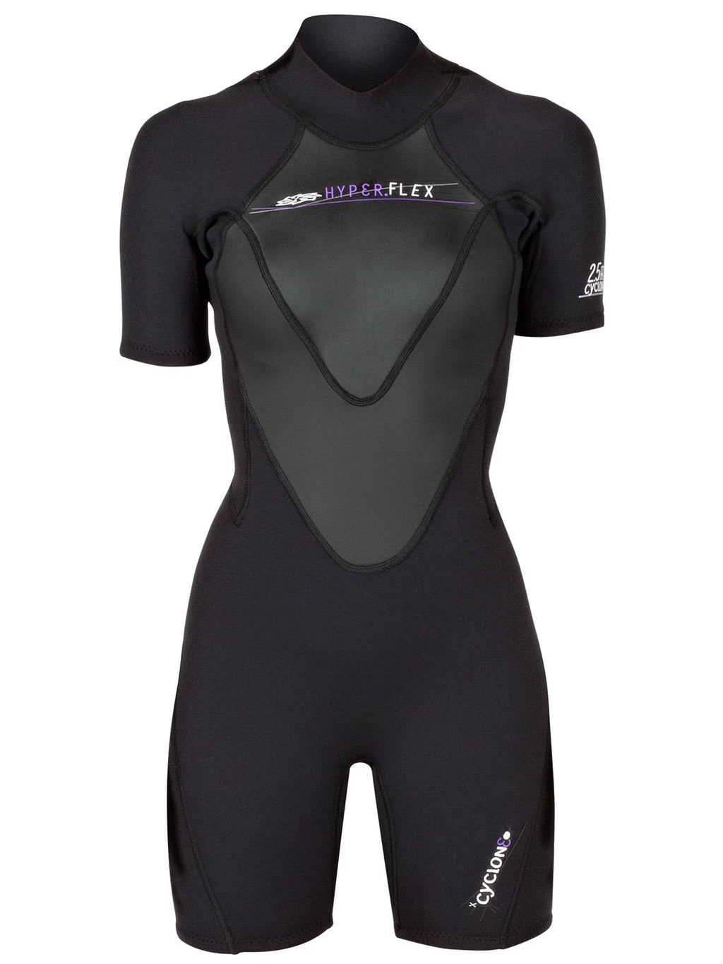 Black 2.5mm Shorty Back Zip Wetsuit O25997