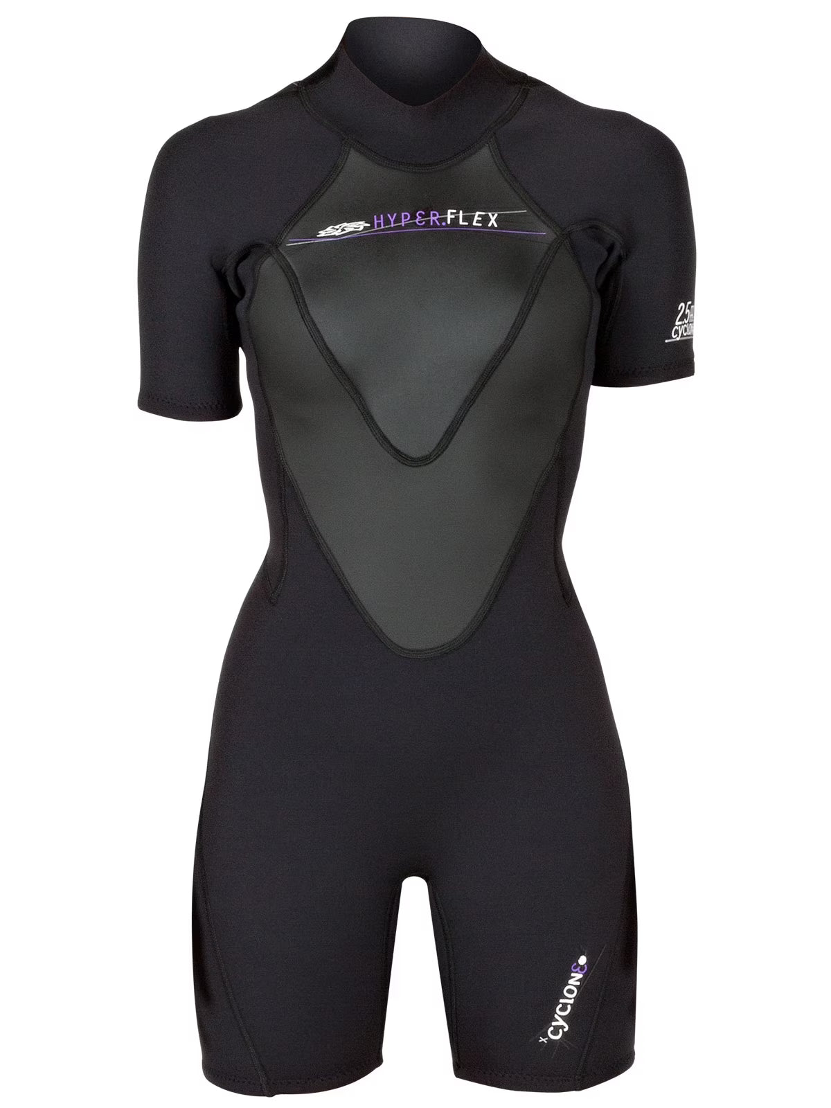 Black 2.5mm Shorty Back Zip Wetsuit O25997