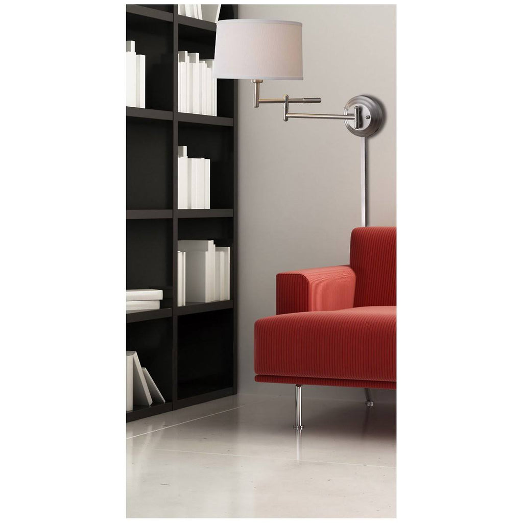 Brushed Steel Wall Swing Arm Lamp Z956