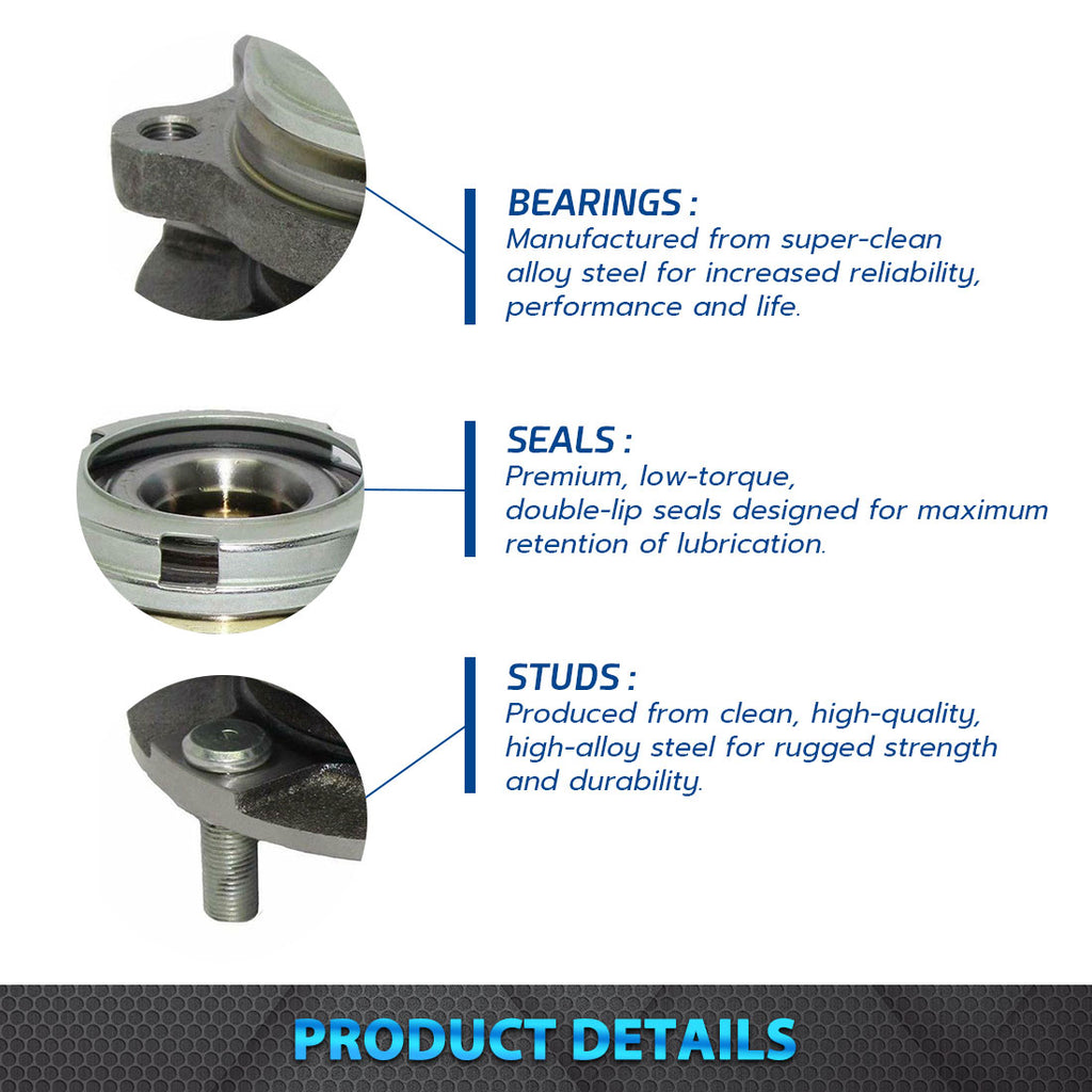 Pair Front Wheel Hub and Bearing Assembly U9479