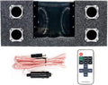 Dual 8 Inch 800 Watt Car Audio Subwoofer Box with LED Lights & Plexiglass Window W764890