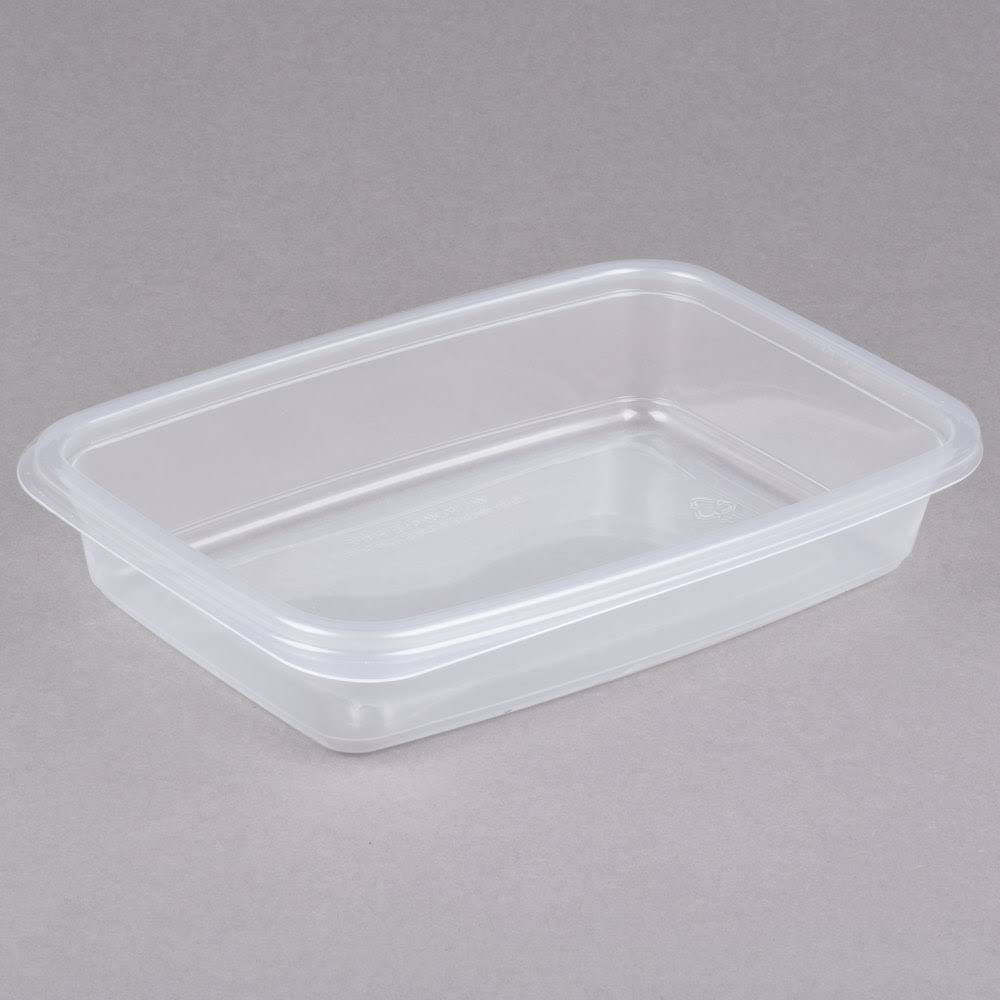24 oz Clear Rectangular Microwaveable Container K258