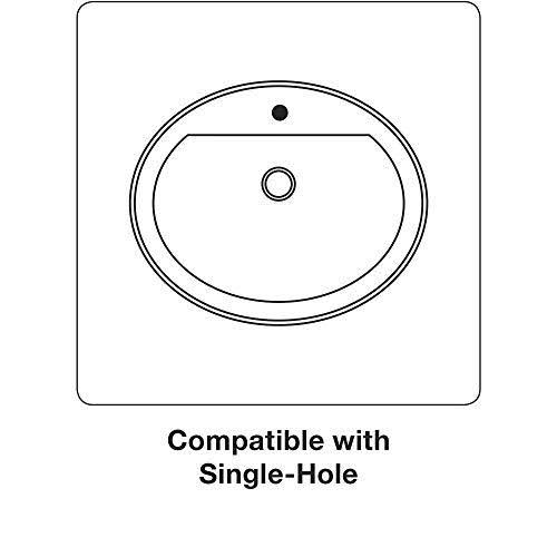 Biscuit Drop-in Bathroom Sink with Single Faucet Hole H34655