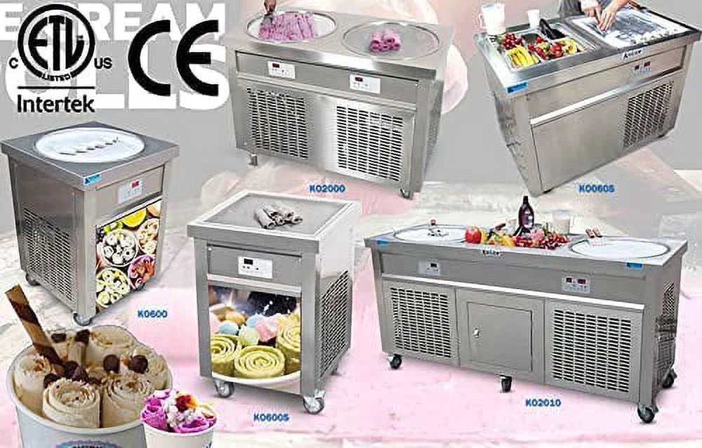 18" Single Round Pan Fried Ice Cream Machine X3349