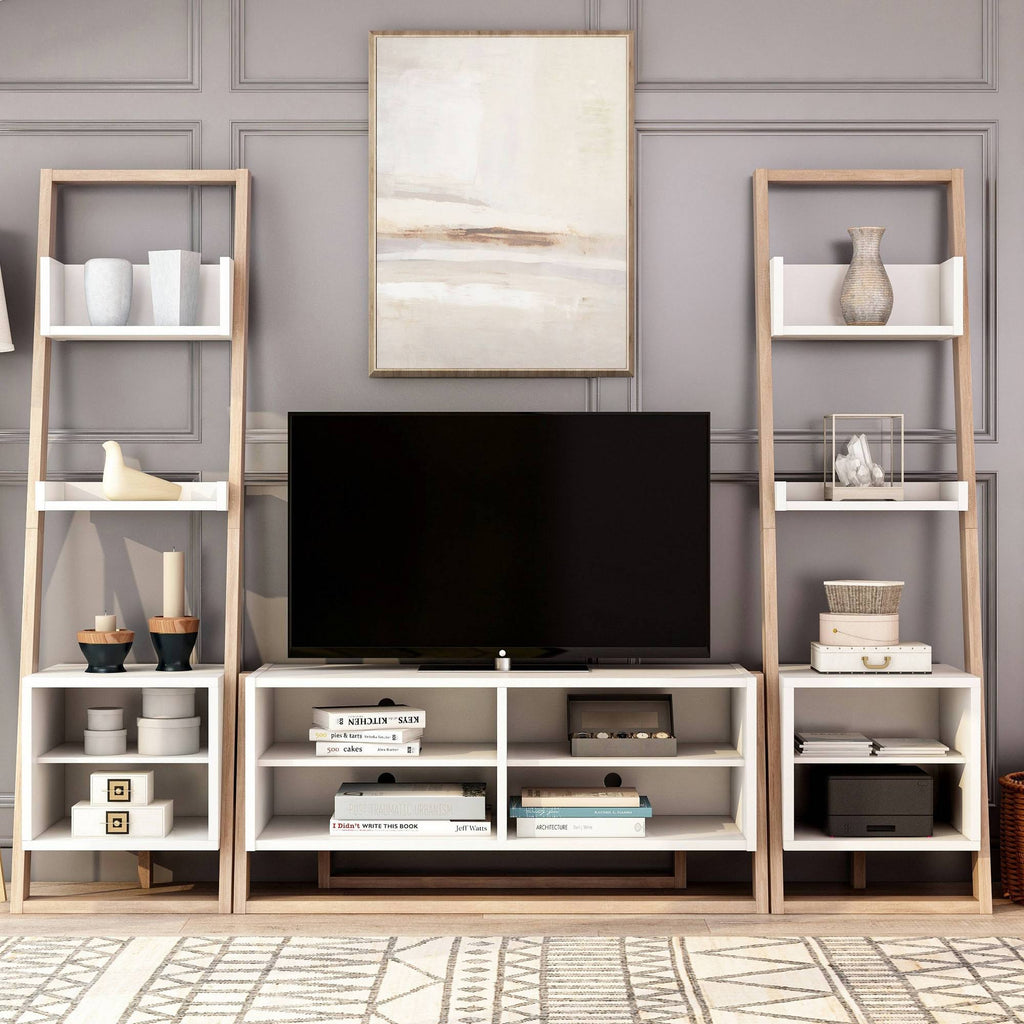 3PC Beige Entertainment Center U2957
