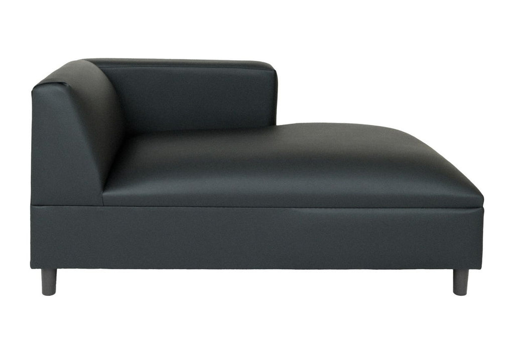 Black Faux Leather Lounge Chair A529