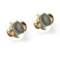 Glass Knob Satin Brass Finials Set of 2 D690760